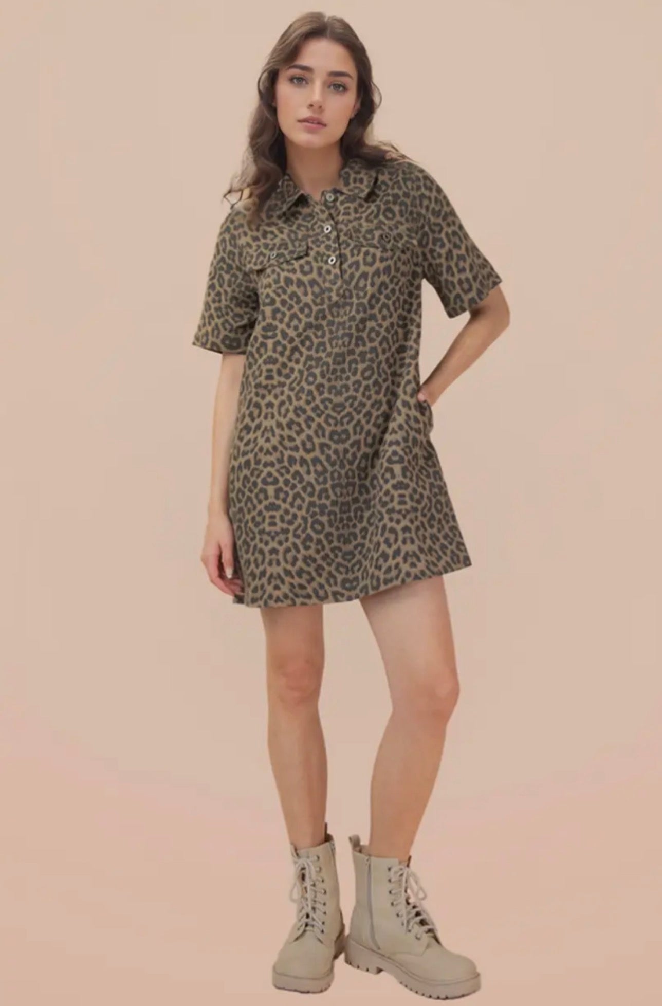 Alina Leopard Mini Dress